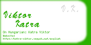 viktor katra business card